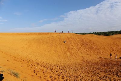 Scenic view of desert against sky