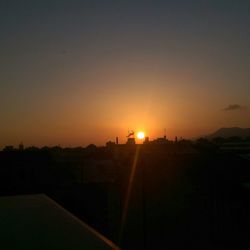 Scenic view of landscape at sunset