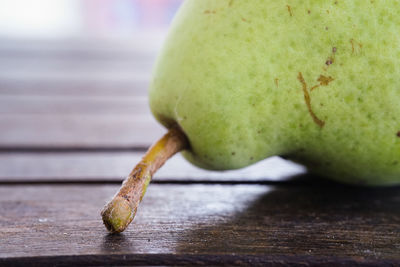 Close-up of apple on table