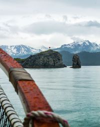 Riding boat to coastal bay