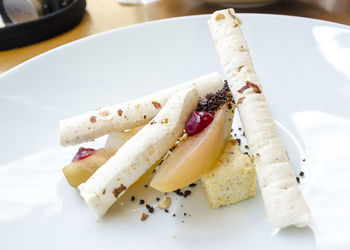 Close-up of cake in plate