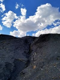 Low angle view of mountain against sky