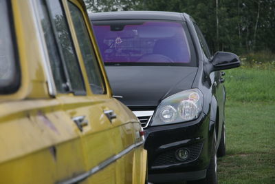 Close-up of vintage car