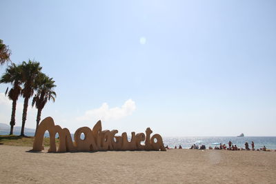 Panoramic view of beach against sky