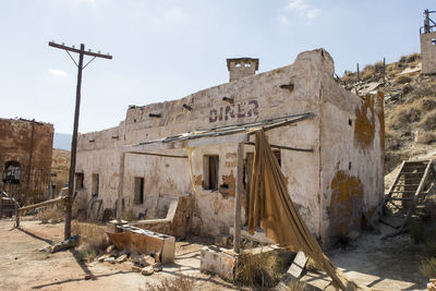 View of an abandoned building against sky