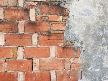 Full frame shot of old brick wall