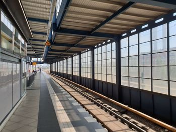 View of railroad station platform