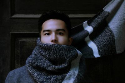 Portrait of man in scarf