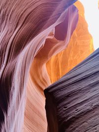 Low angle view of rock formation