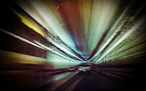 Road passing through tunnel