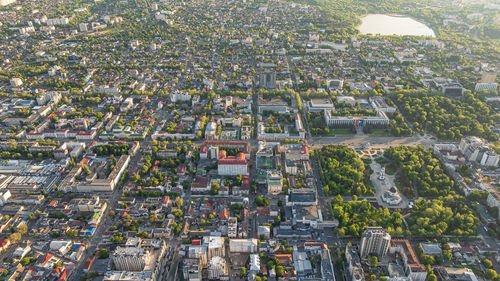 High angle view of cityscape