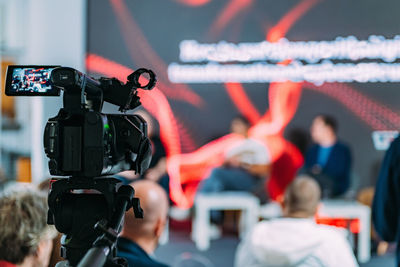 Television cameras at an it seminar