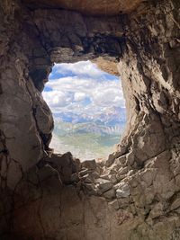 Scenic view of rocky mountains against sky