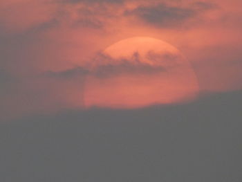 Scenic view of cloudy sky at sunset