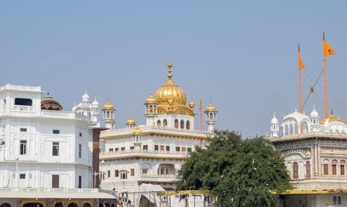 Beautiful view of golden temple - harmandir sahib in amritsar, punjab, india, famous indian sikh