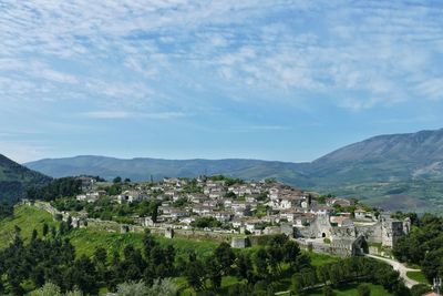 High angle shot of townscape