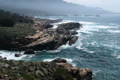 Scenic view of rocky shore