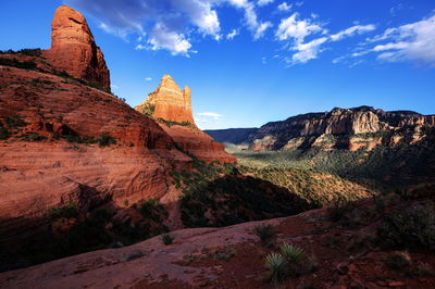 Low angle view of mountain against sky