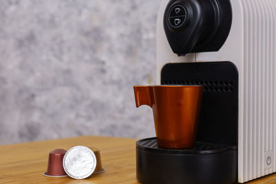 Close-up of coffee on table