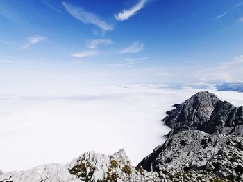 Scenic view of mountain against sky