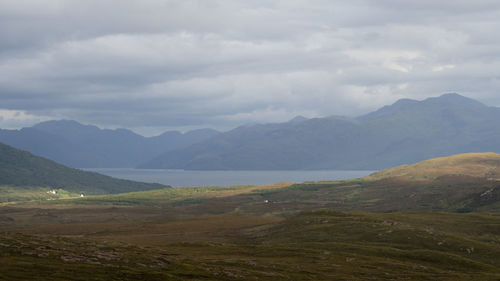 View of loch eishort and the ever-changing light from the hills around heaste on the isle of skye