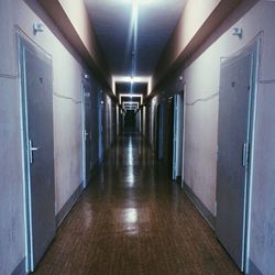 Empty corridor of building