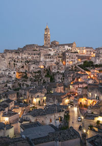 Cityscape against clear sky