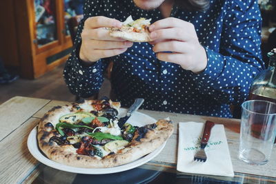 Woman eating food