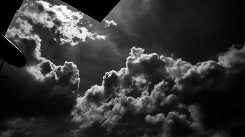 Low angle view of storm clouds in sky