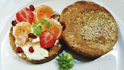 Close-up of served food