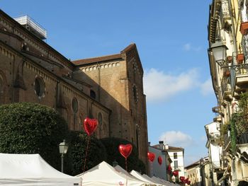 Low angle view of building against sky