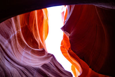 Low angle view of rock formation