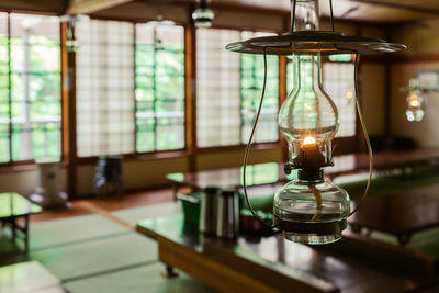 Close-up of illuminated light bulb