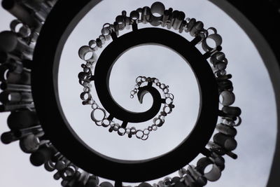 Low angle view of spiral staircase