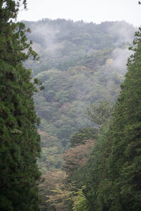 High angle view of mountains against sky