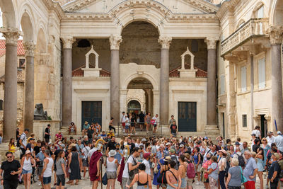 Group of people in church