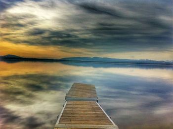Cloudy sky at sunset