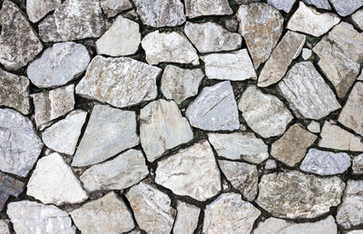 Full frame shot of cracked cobblestone