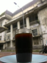 Close-up of drink on table