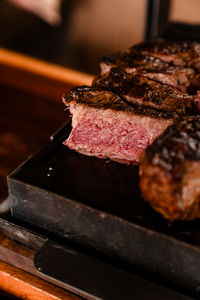 Close-up of food on table