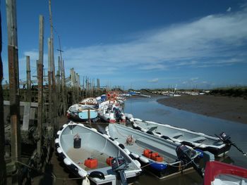 Boats in harbor