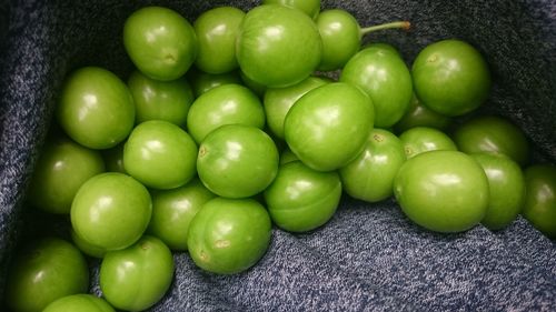 High angle view of apples