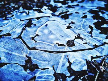 Full frame shot of frozen lake