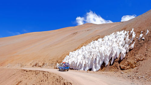 Scenic view of desert against sky