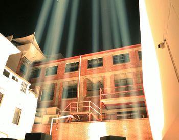 Low angle view of modern building against sky