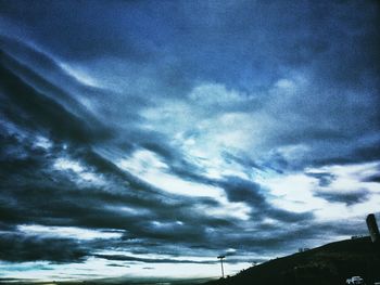 Low angle view of cloudy sky