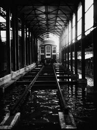 Railroad tracks in water