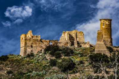 Low angle view of historical building against sky