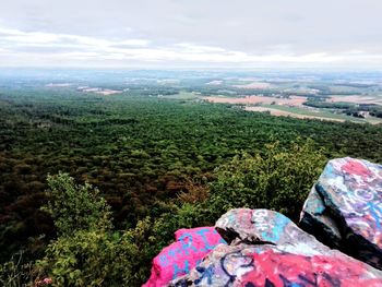 High angle view of landscape against sky