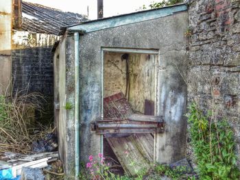 Old wooden door